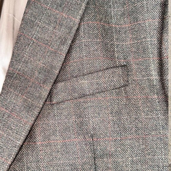 VTG‎ Ralph Lauren Polo University 80s Brown Wool Tweed Blazer 48 Tall Union Made - Picture 6 of 16